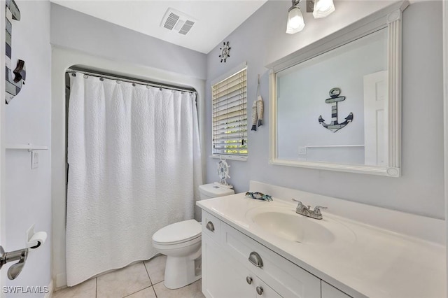 1817 Piccadilly Cir, Cape Coral, FL 33991 - full bath with toilet, tile patterned floors, vanity, and curtained shower