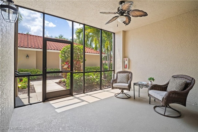 10260 Heritage Bay Blvd Unit 3515, Naples, FL 34120 - sunroom with ceiling fan