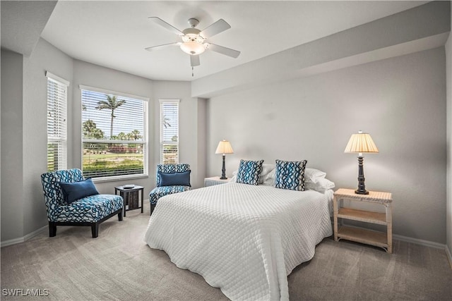 10260 Heritage Bay Blvd Unit 3515, Naples, FL 34120 - bedroom with carpet floors, baseboards, and a ceiling fan