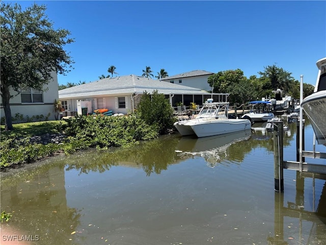 1185 Cherrystone Ct Unit A, Naples, FL 34102 - dock area featuring a water view