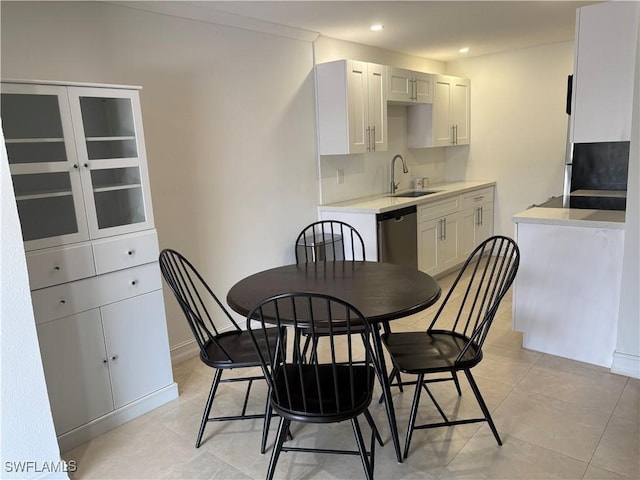 1185 Cherrystone Ct Unit A, Naples, FL 34102 - dining room featuring light tile patterned floors, recessed lighting, and baseboards