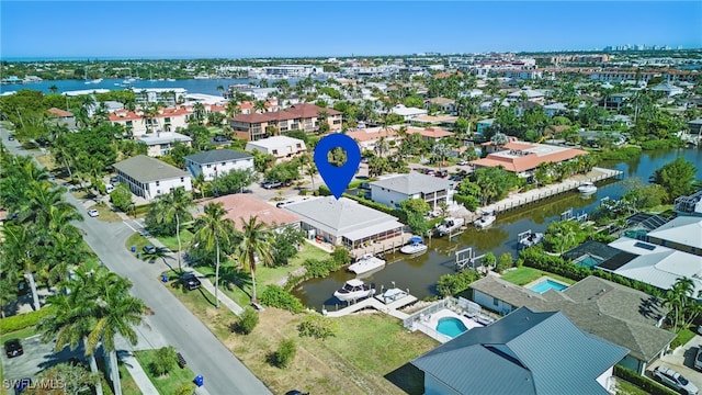 1185 Cherrystone Ct Unit A, Naples, FL 34102 - aerial perspective of suburban area featuring a large body of water