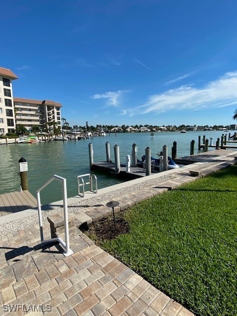 2880 Gulf Shore Blvd N Unit 404, Naples, FL 34103 - dock area featuring a water view