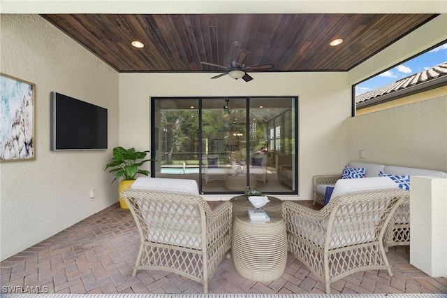 11810 Timbermarsh Ct, Fort Myers, FL 33913 - view of patio / terrace featuring ceiling fan