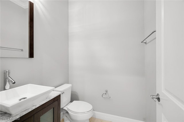 11810 Timbermarsh Ct, Fort Myers, FL 33913 - half bathroom with vanity, toilet, and baseboards