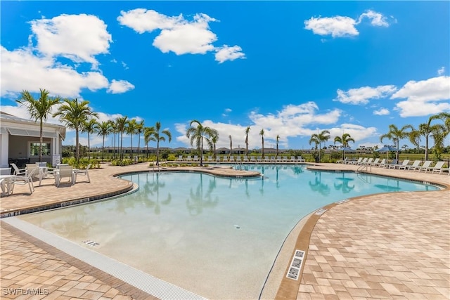 16515 Fire Coral Ln, North Fort Myers, FL 33903 - community pool featuring a patio