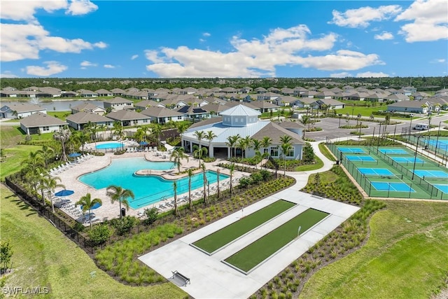 16515 Fire Coral Ln, North Fort Myers, FL 33903 - aerial view of residential area featuring a pool area