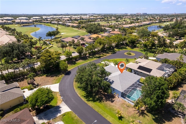 8970 Woodgate Manor Ct, Fort Myers, FL 33908 - aerial view of residential area with a large body of water and a golf club