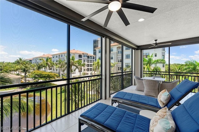 4750 Via Del Corso Ln Unit 201, Bonita Springs, FL 34134 - sunroom / solarium with a ceiling fan