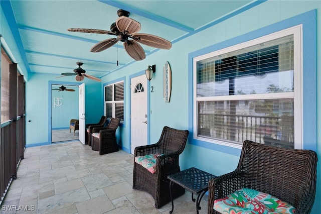 view of patio / terrace with ceiling fan