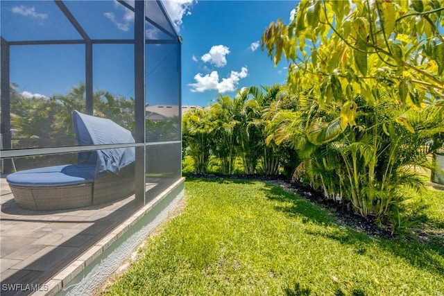 3726 Ceitus Pkwy, Cape Coral, FL 33991 - view of green lawn featuring glass enclosure