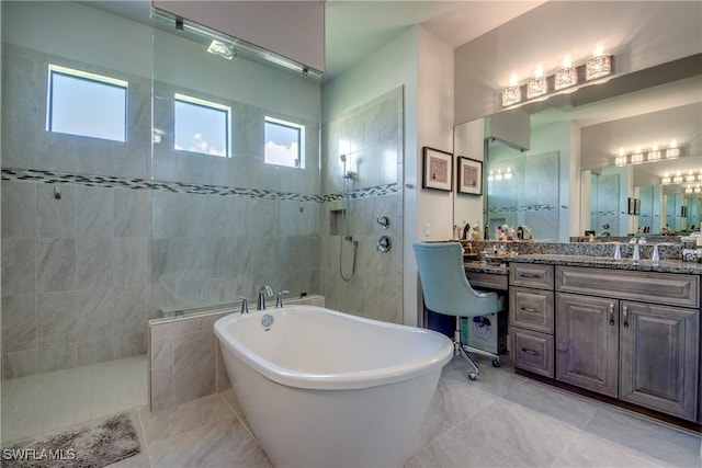 3726 Ceitus Pkwy, Cape Coral, FL 33991 - bathroom with plenty of natural light, walk in shower, and a soaking tub