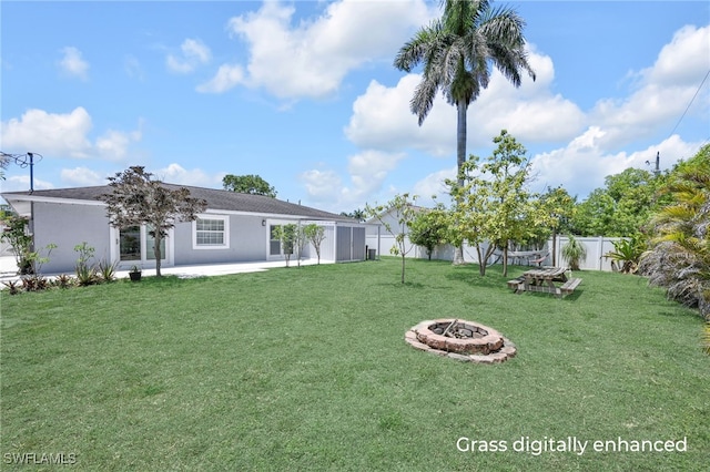 5397 25th Ave SW, Naples, FL 34116 - view of yard featuring a fire pit and a patio