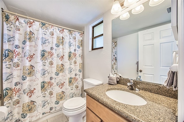 600 Neapolitan Way Unit 153, Naples, FL 34103 - bathroom with vanity, tile patterned floors, and curtained shower