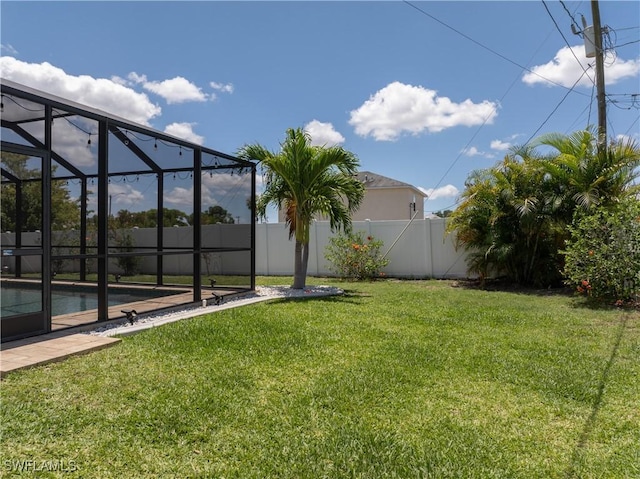 18 SW 19th Ter, Cape Coral, FL 33991 - view of yard featuring glass enclosure