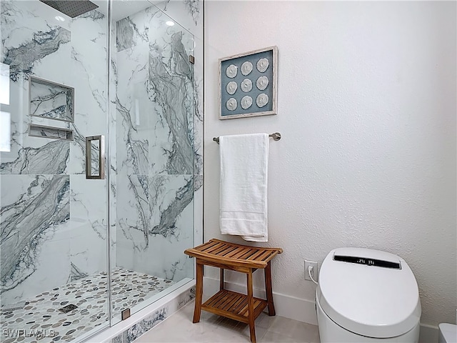 125 SE 41st Ter, Cape Coral, FL 33904 - bathroom with a marble finish shower and toilet