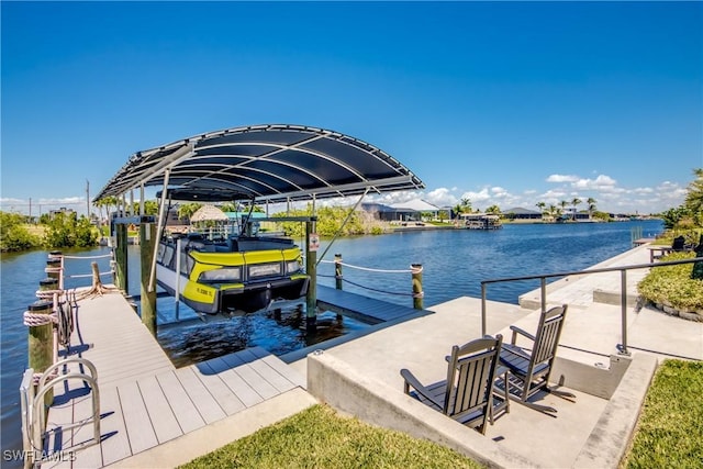 3621 NW 14th St, Cape Coral, FL 33993 - dock with boat lift and a water view