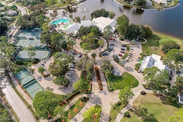 19703 Eagle Trace Ct, North Fort Myers, FL 33903 - aerial view of property's location featuring a large body of water and a pool