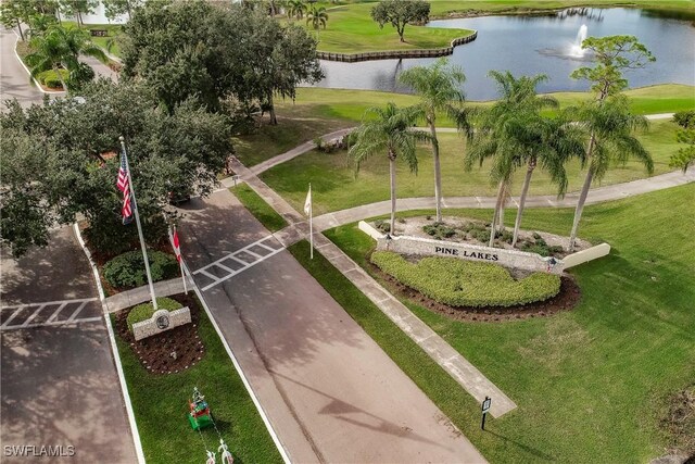 19703 Eagle Trace Ct, North Fort Myers, FL 33903 - bird's eye view of a nearby body of water and a golf course