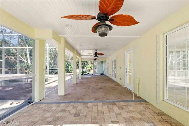 5697 Bay Point Rd, Bokeelia, FL 33922 - view of patio featuring a ceiling fan
