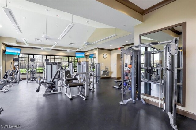 8396 Promoso Ct, Naples, FL 34114 - workout area with baseboards