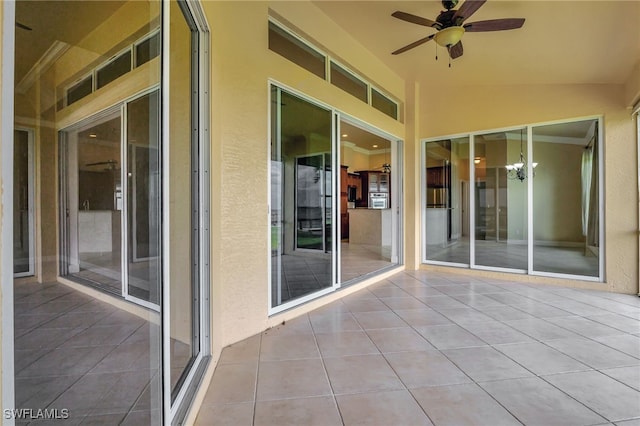 6140 River Shore Ct, North Fort Myers, FL 33917 - view of patio / terrace featuring a ceiling fan