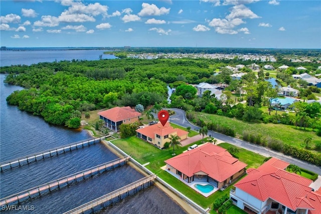 6140 River Shore Ct, North Fort Myers, FL 33917 - bird's eye view of a nearby body of water
