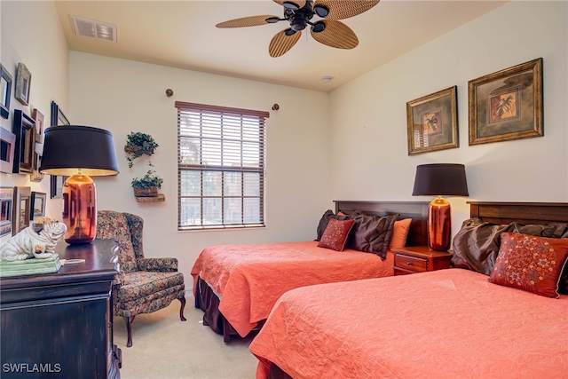 8163 Bibiana Way Unit 301, Fort Myers, FL 33912 - bedroom featuring light carpet and a ceiling fan
