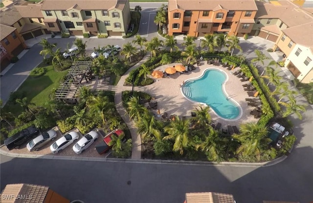 8163 Bibiana Way Unit 301, Fort Myers, FL 33912 - aerial perspective of suburban area with a pool
