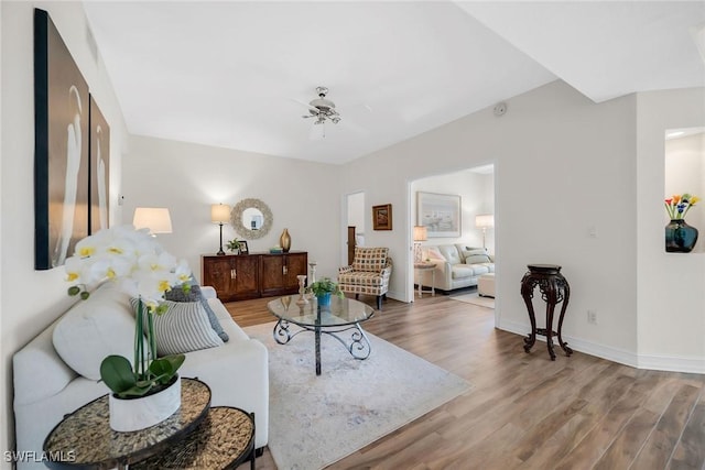 600 Diamond Cir Unit 607, Naples, FL 34110 - living area with wood finished floors and baseboards