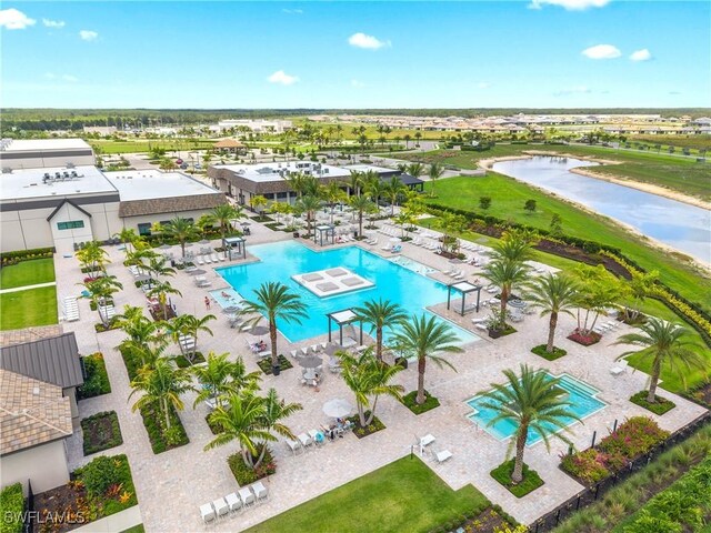 20467 Napa Loop, Estero, FL 33928 - drone / aerial view of a pool area and a large body of water
