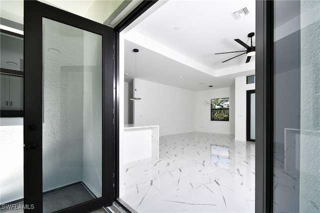 317 Lancelot Ave, Lehigh Acres, FL 33974 - corridor with marble finish floors