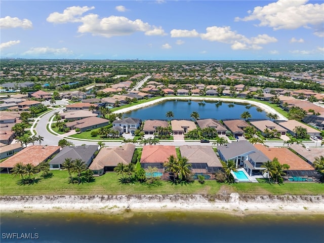 4382 Caldera Cir, Naples, FL 34119 - aerial view of residential area featuring a large body of water