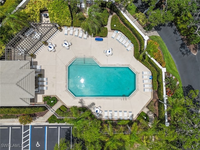 8161 Twelve Oaks Cir Unit 512, Naples, FL 34113 - drone / aerial view of a pool