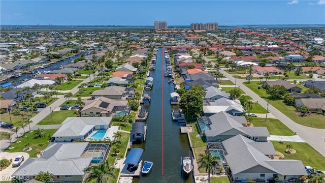 5233 SW 11th Ct, Cape Coral, FL 33914 - aerial perspective of suburban area featuring a large body of water