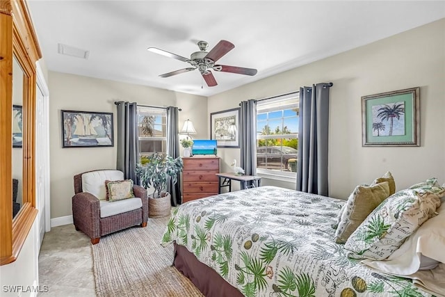 815 Rose Ct, Marco Island, FL 34145 - bedroom with baseboards and a ceiling fan