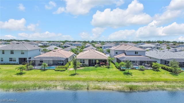 2127 Hamlin St, Naples, FL 34120 - aerial view of residential area featuring a large body of water