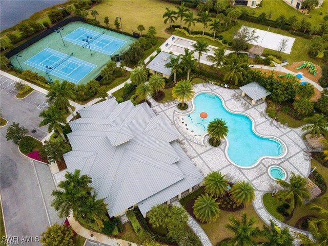 2127 Hamlin St, Naples, FL 34120 - bird's eye view of a pool
