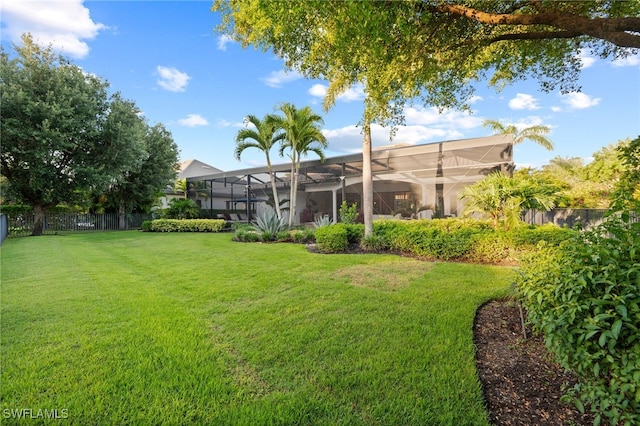 4249 Deephaven Ln, Naples, FL 34119 - view of yard with a lanai