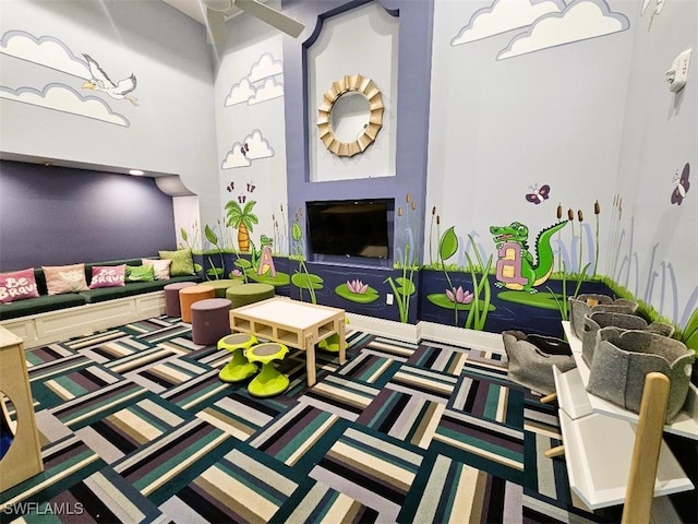 5633 Cassidy Ln, Ave Maria, FL 34142 - playroom with carpet flooring and a high ceiling