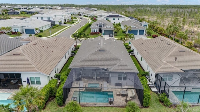 9292 Cayman Dr, Naples, FL 34114 - aerial view of residential area featuring a pool