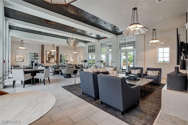 9292 Cayman Dr, Naples, FL 34114 - building lobby with beam ceiling