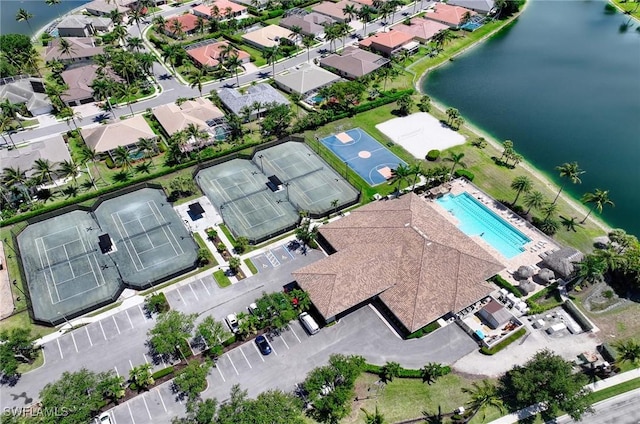 13891 Lake Mahogany Blvd Unit 3123, Fort Myers, FL 33907 - aerial view of property and surrounding area with a pool area and a nearby body of water