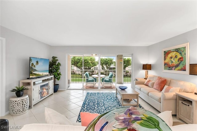 1020 Swallow Ave Unit 102, Marco Island, FL 34145 - living area featuring light tile patterned floors