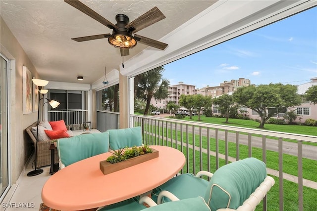 1020 Swallow Ave Unit 102, Marco Island, FL 34145 - balcony featuring ceiling fan