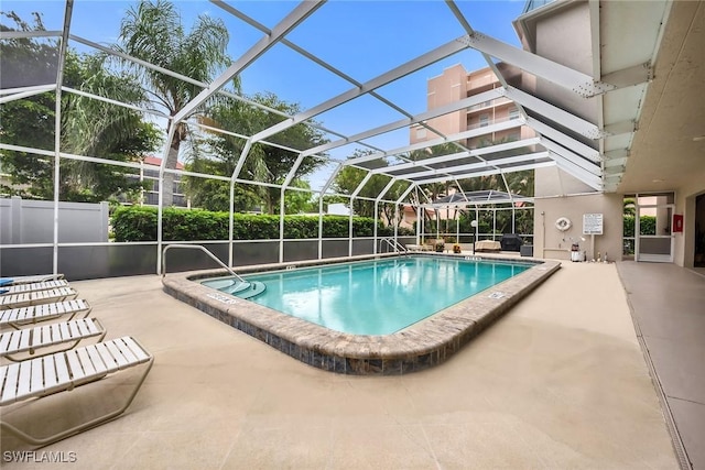 1020 Swallow Ave Unit 102, Marco Island, FL 34145 - view of swimming pool with a patio and a lanai