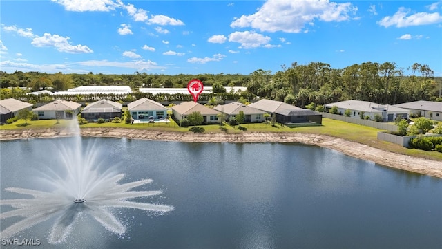 309 Spiaggio Ct, Naples, FL 34114 - water view featuring nearby suburban area and fence