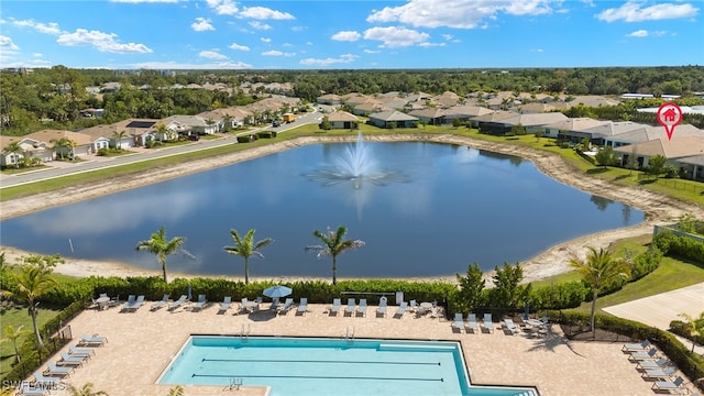309 Spiaggio Ct, Naples, FL 34114 - aerial view of residential area featuring a pool and a large body of water