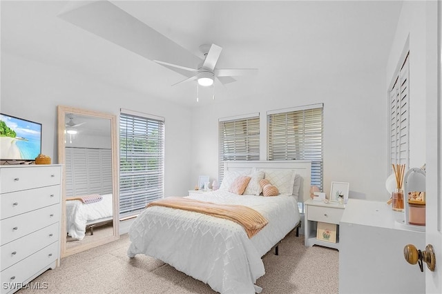 7269 Heaven Ln, Fort Myers, FL 33908 - carpeted bedroom featuring a ceiling fan