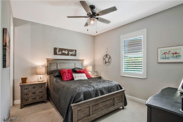 8651 Colony Trace Dr, Fort Myers, FL 33908 - bedroom with carpet flooring, baseboards, and ceiling fan